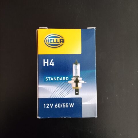 Hella standard automotive headlight bulb(Bulb Type. H4) Part No. 8GJ 178 555-001