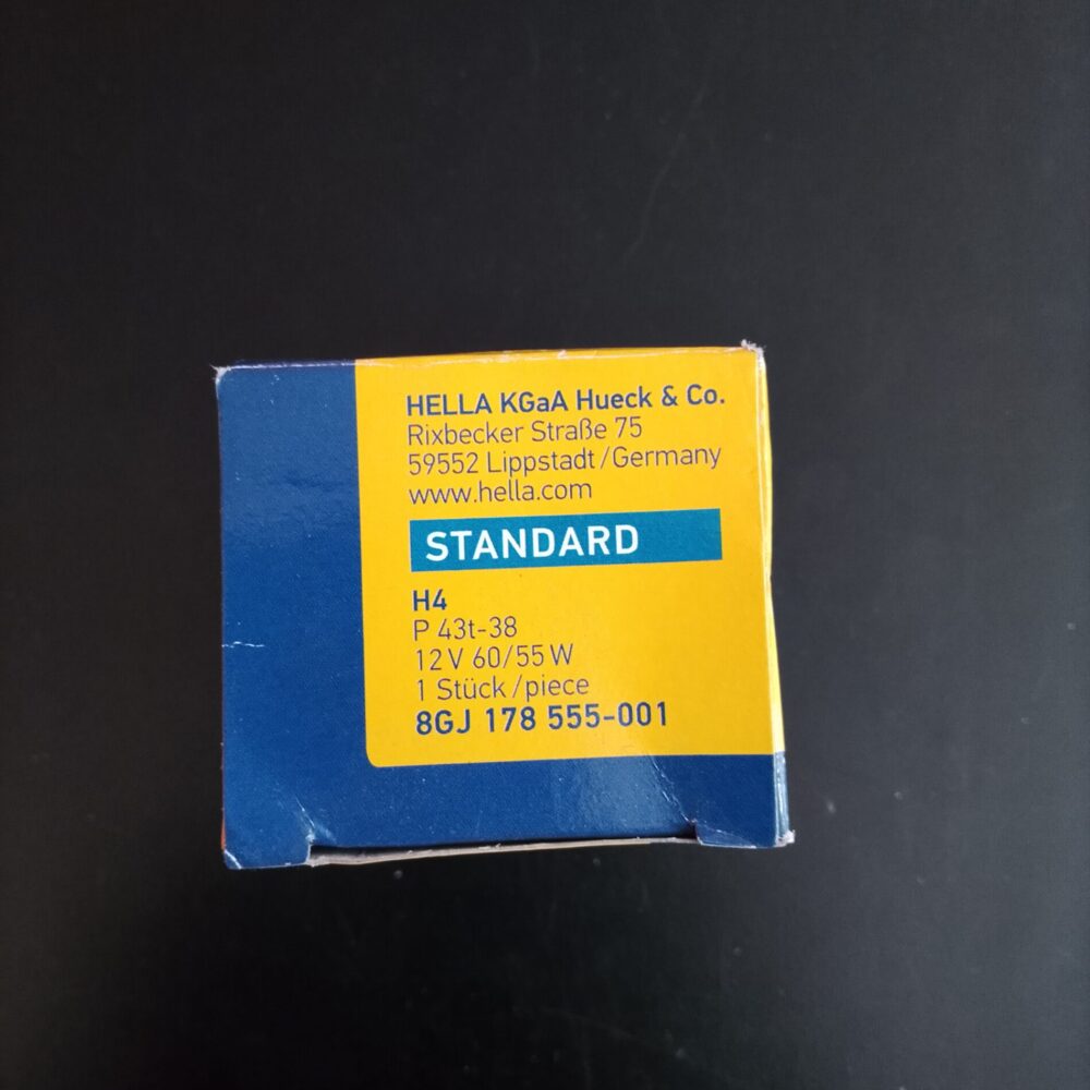 IMG_20260603_153742 Hella standard automotive headlight bulb(Bulb Type. H4) Part No. 8GJ 178 555-001
