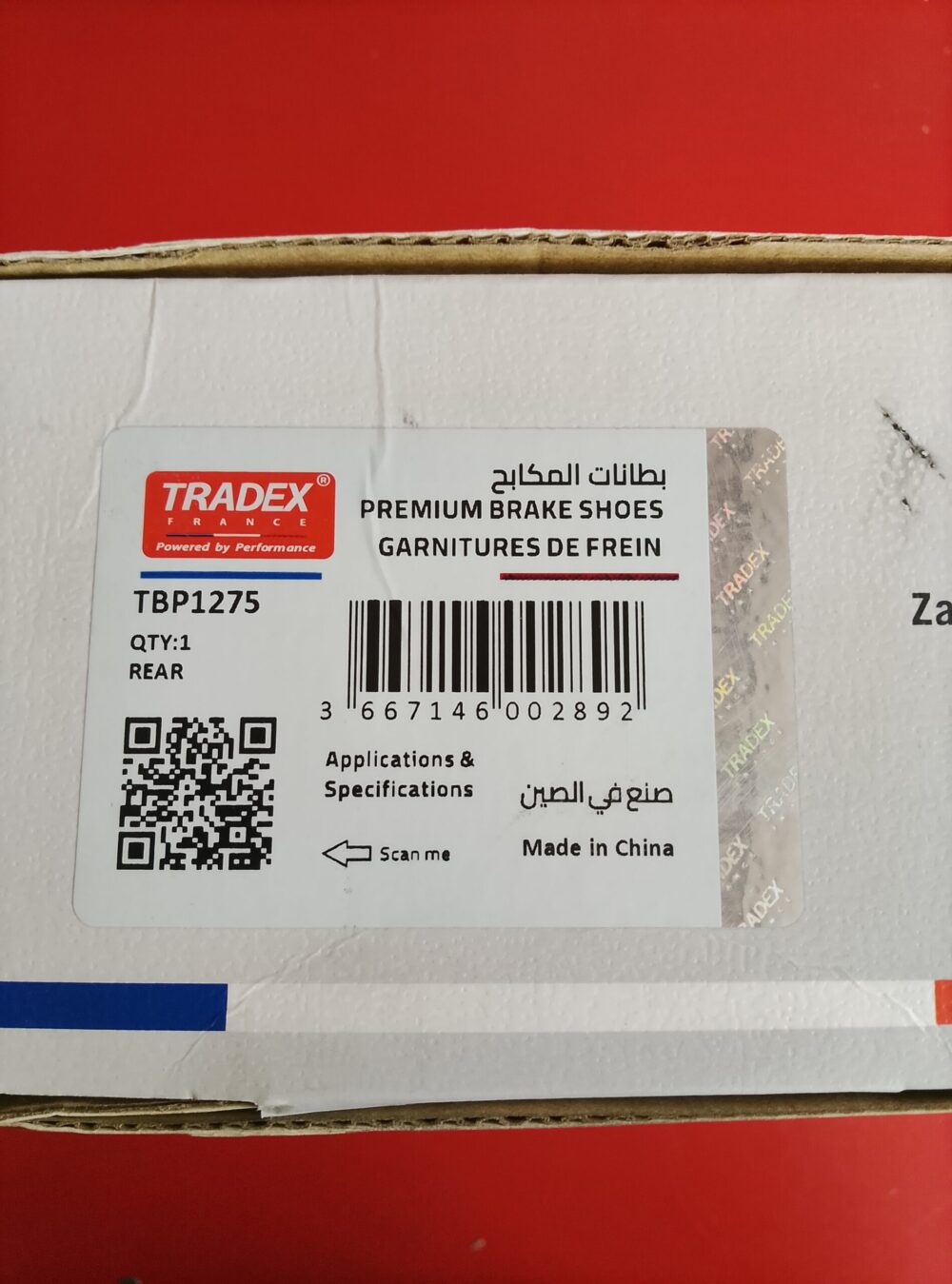 IMG_20260603_155215 Tradex France Premium Rear Brake Shoe Set (Part No. TBP1275)
