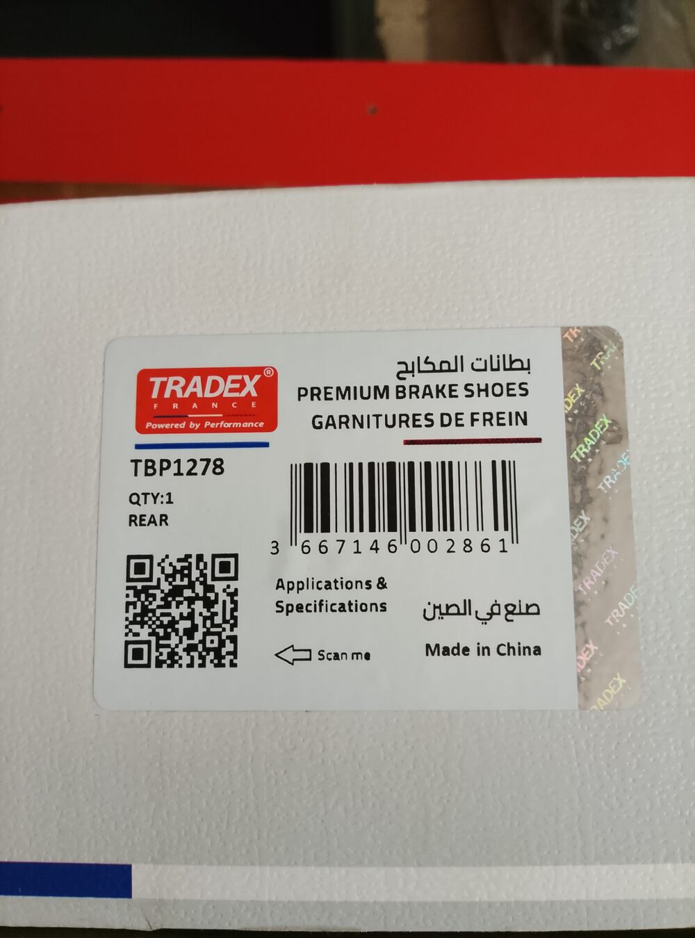 IMG_20260603_160041 Tradex France Premium Rear Brake Shoe Set (Part No. TBP1278)