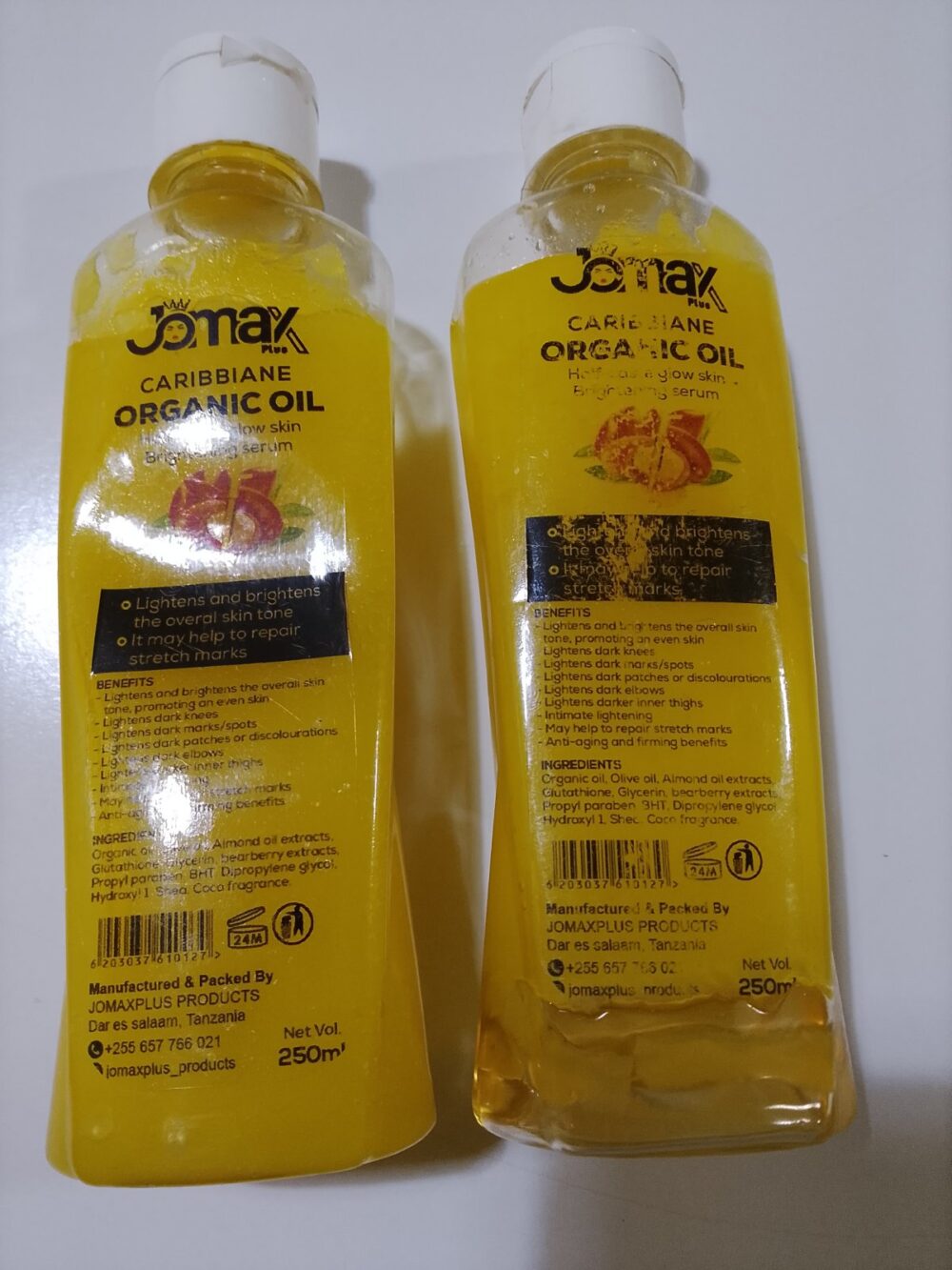 main jomax Caribbian organic oil
