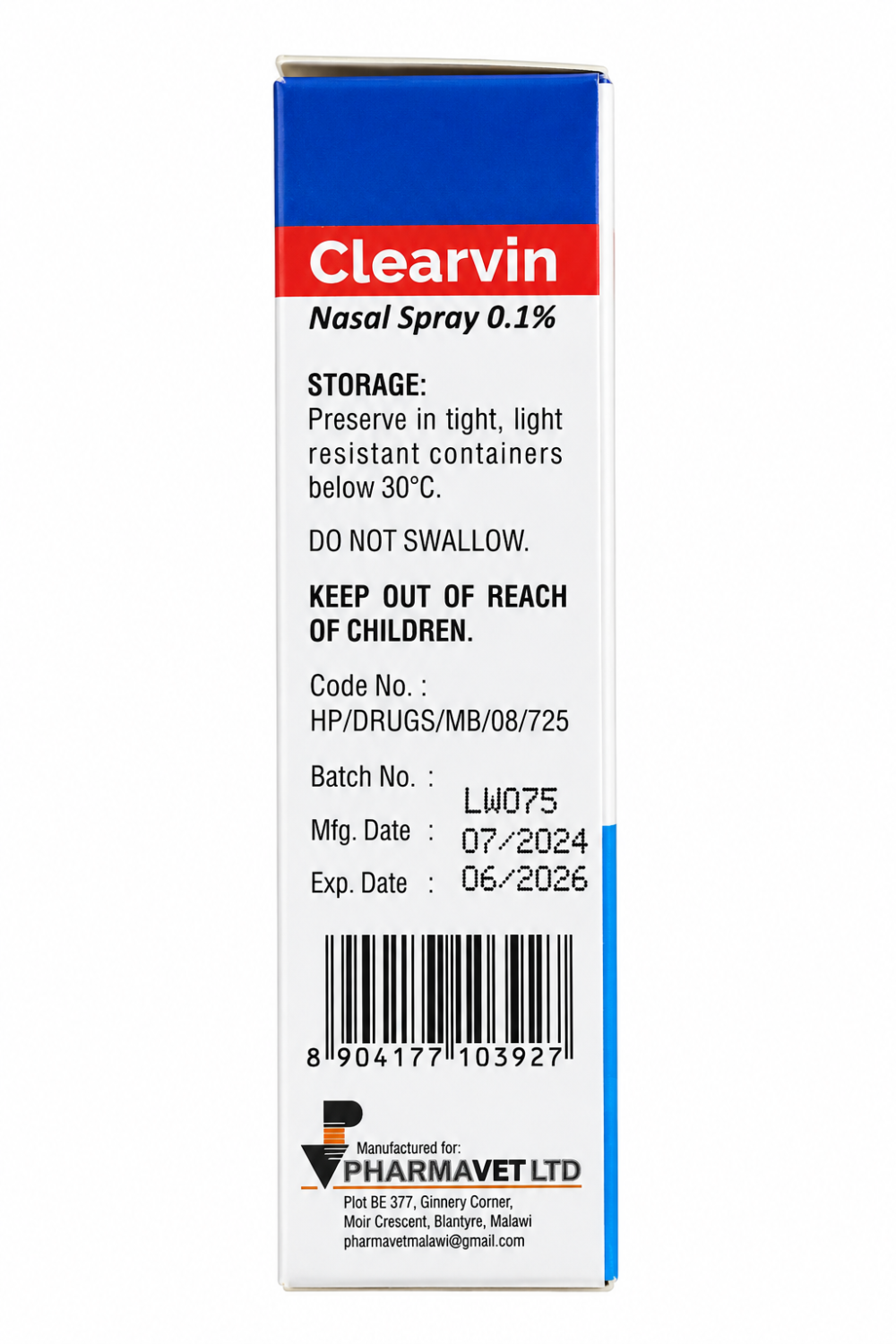 Codex Image Sep 11, 2026, 09_43_14 AM Clearvin Nasal Spray 0.1%