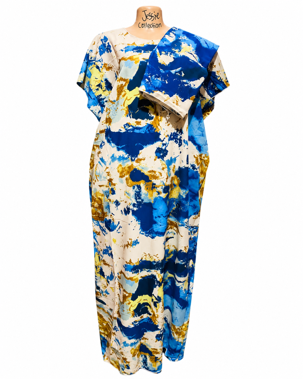 Caftan — Blue & White Batik Print