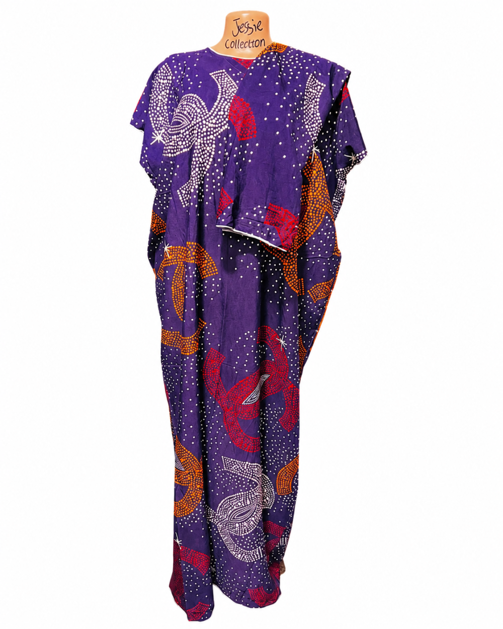 3aafda38-352d-4df1-a6c5-2b85b956172e Caftan — Purple Multicolour Abstract Print
