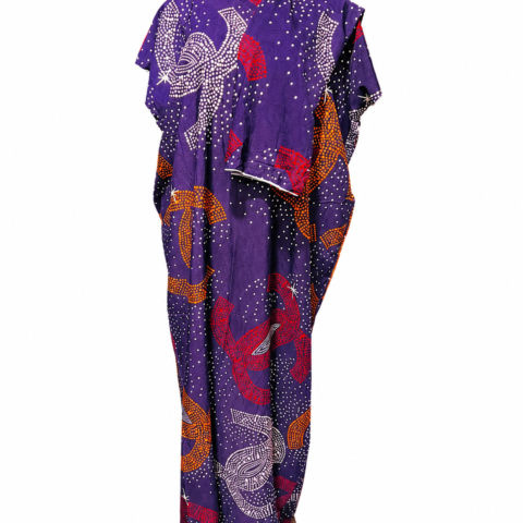 3aafda38-352d-4df1-a6c5-2b85b956172e Caftan — Purple Multicolour Abstract Print