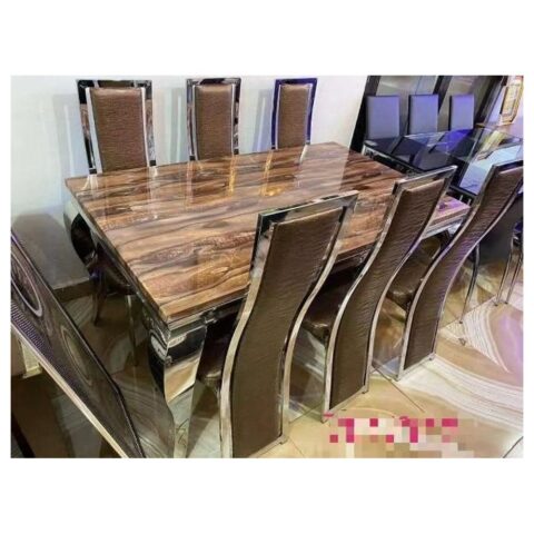 8_SEATER_MARBLE_DINNING_TABLE_4_4 8 SEATER MARBLE DINNING TABLE