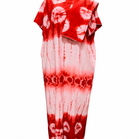 9c835482-9a01-4581-81b3-39bca91f376d Caftan — Red & White Tie-Dye