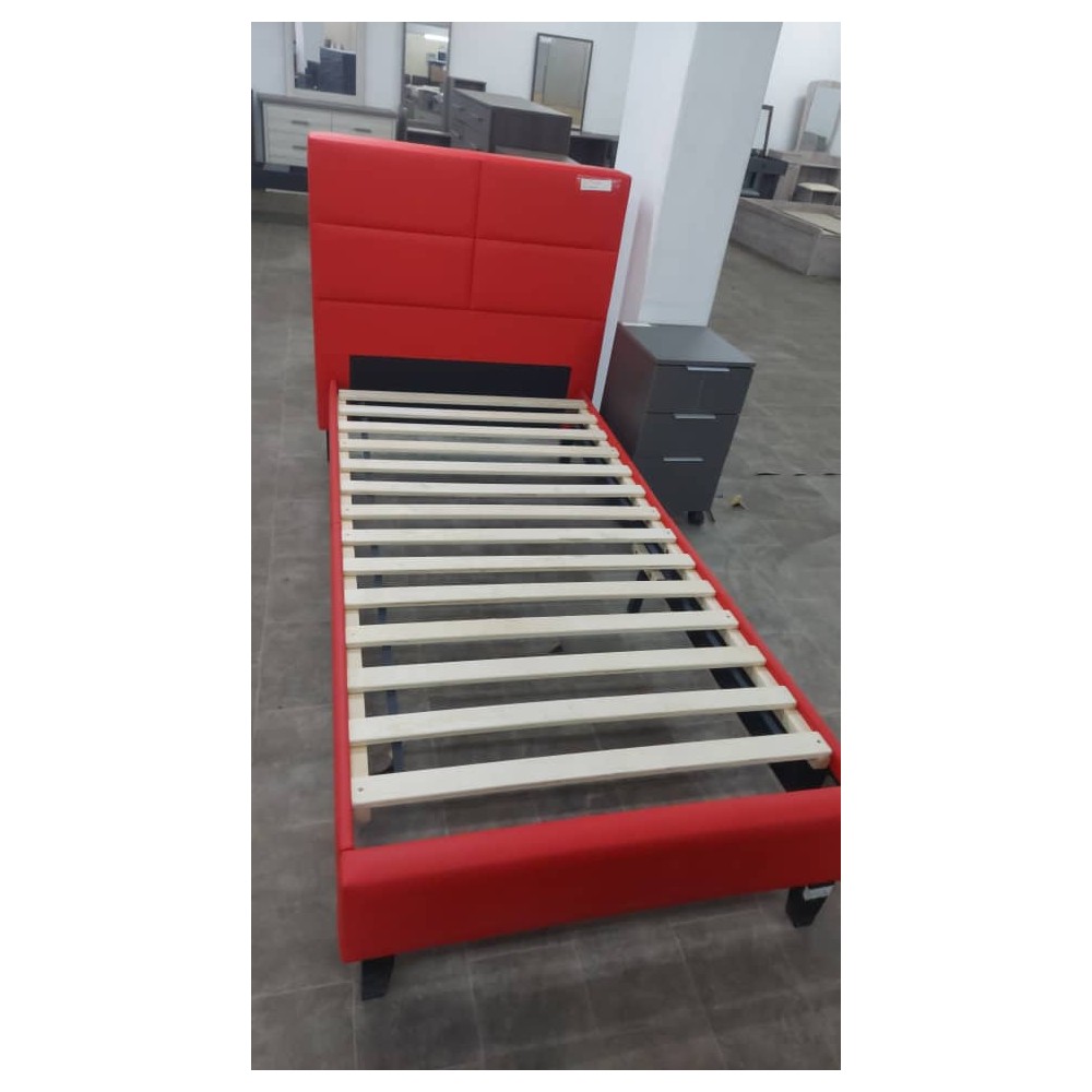 BEDS__120_190_3_QUARTER_BED_GRAY_81 120*190 3 QUARTER BED RED