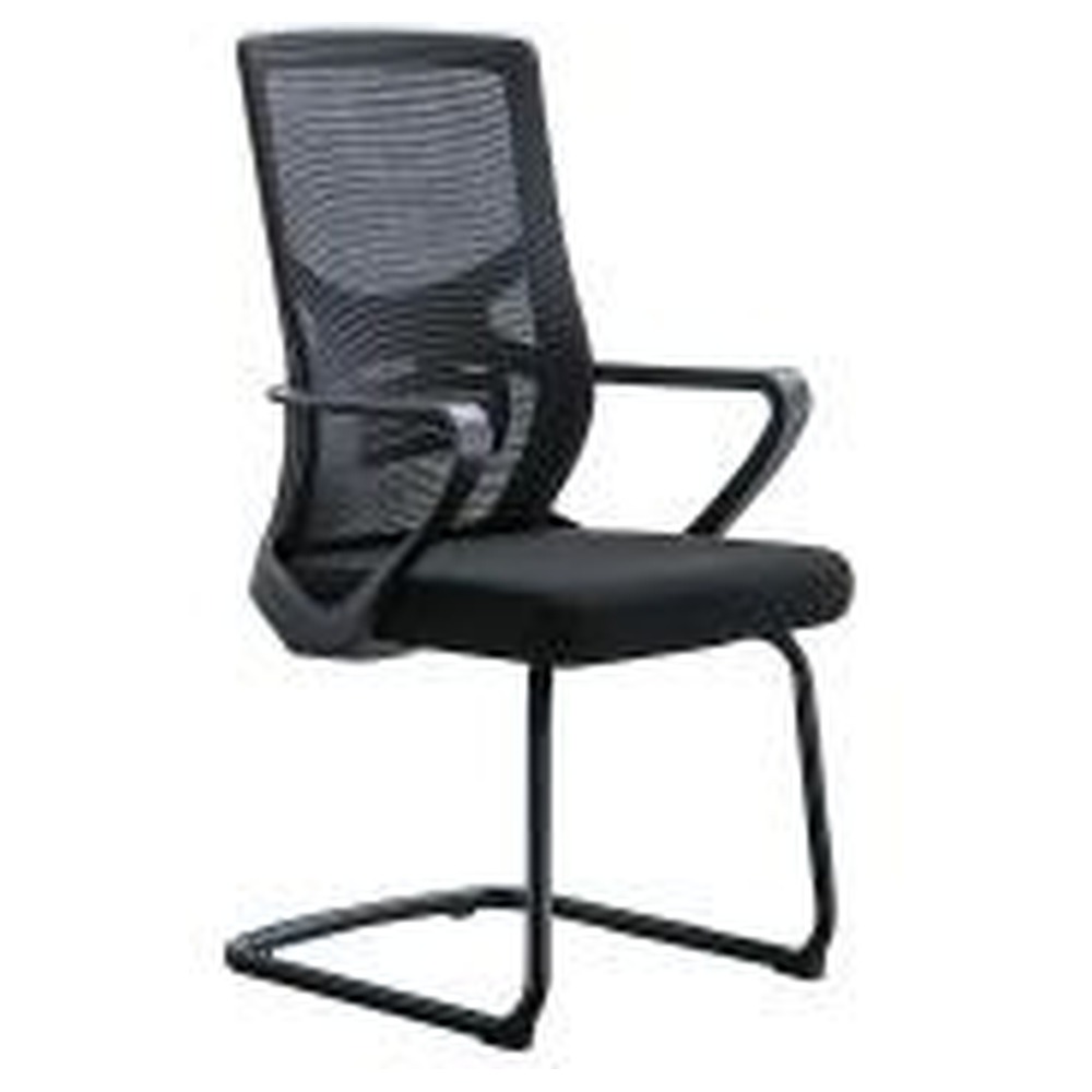 BLACK MESH VISITOR CHAIR