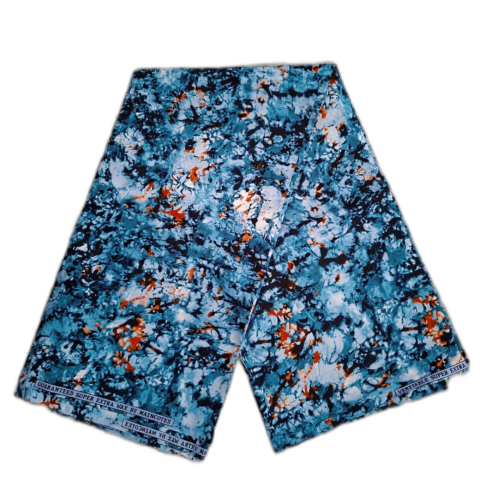 Chitenje Wrap — Blue Floral Print