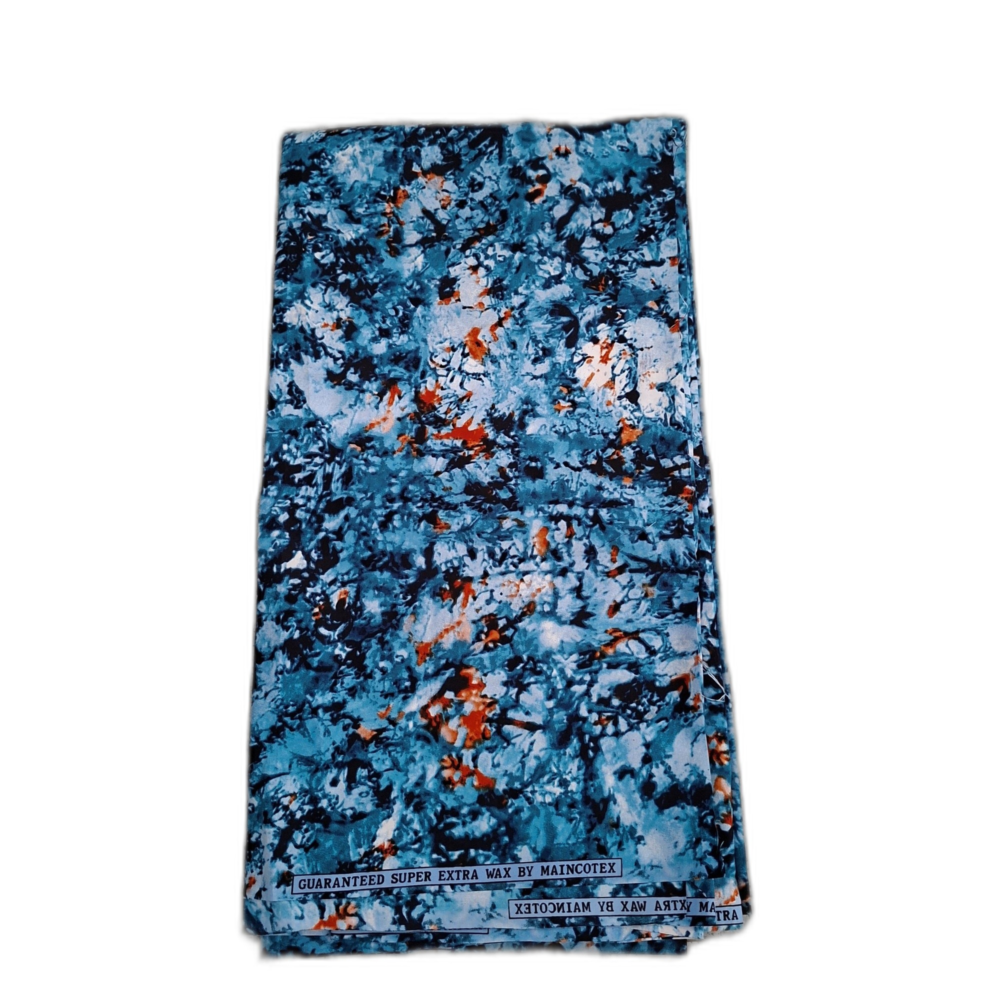Chitenje Wrap — Blue Floral Print