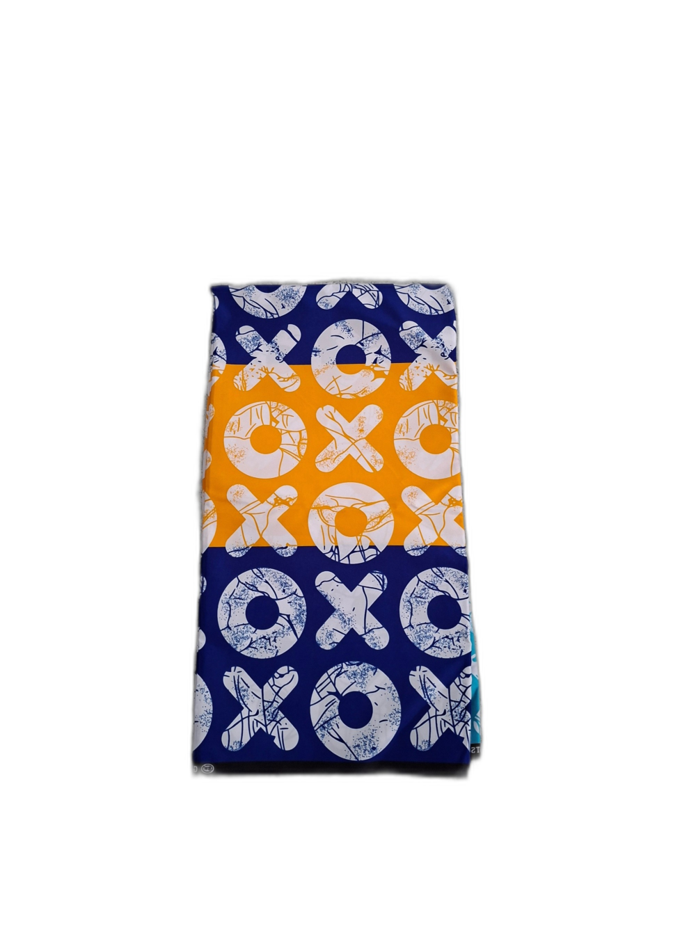 Chitenje Wrap — Blue, Orange & White Print2 Chitenje Wrap — Blue, Orange & White Print