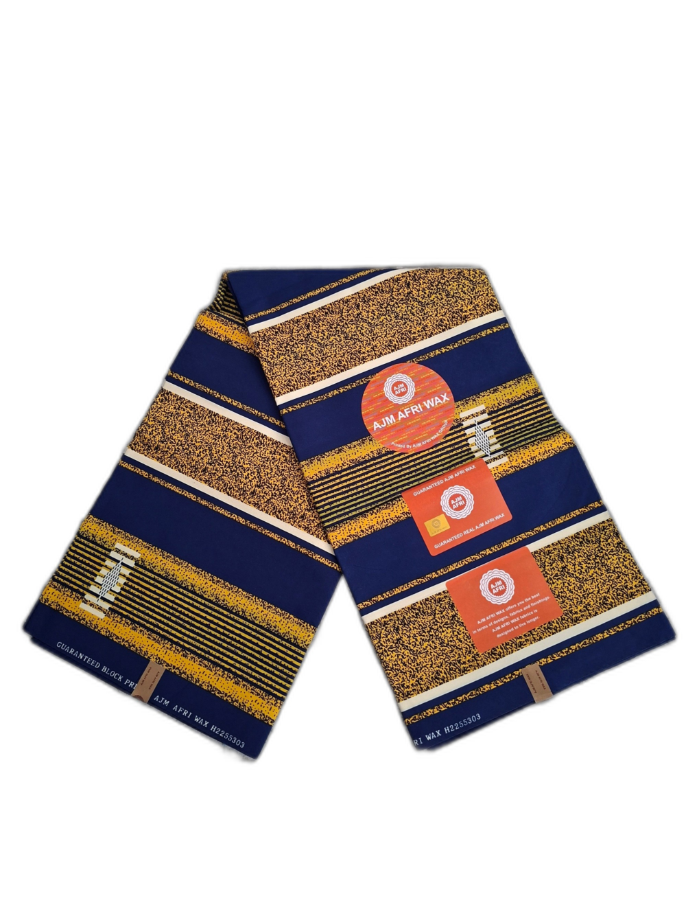 Chitenje Wrap — Brown & Blue Geometric Print