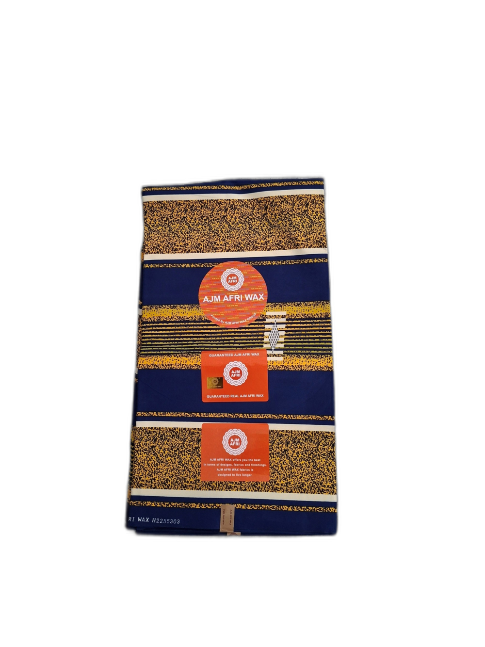 Chitenje Wrap — Brown & Blue Geometric Print