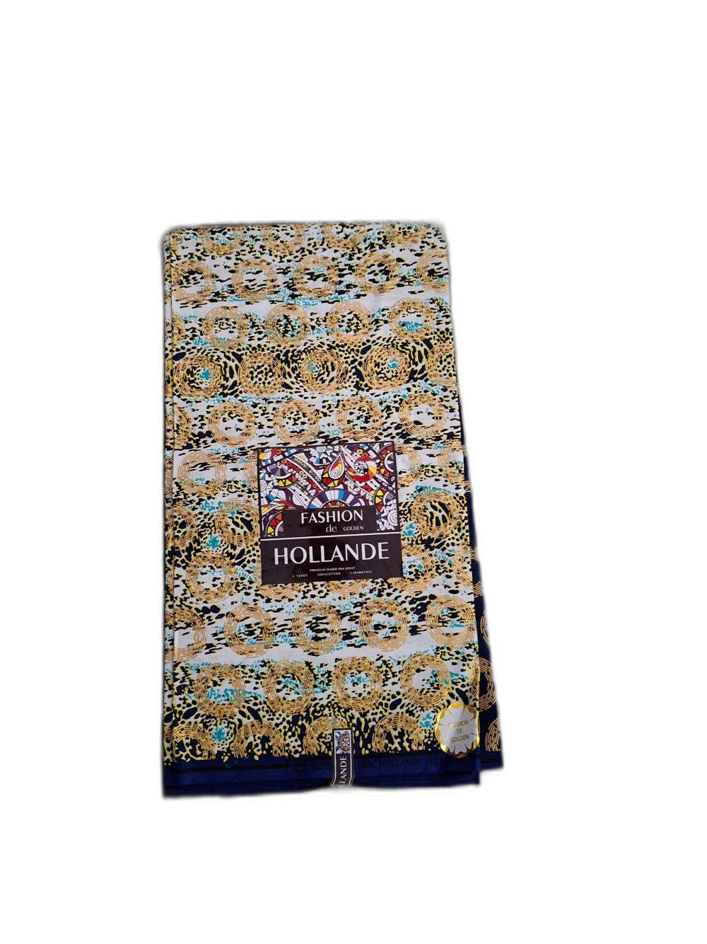 Chitenje Wrap — Cream & Navy Circle Print Chitenje Wrap — Cream & Navy Circle Print