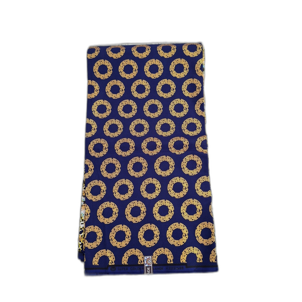 Chitenje Wrap — Cream & Navy Pattern Print3 Chitenje Wrap — Cream & Navy Circle Print