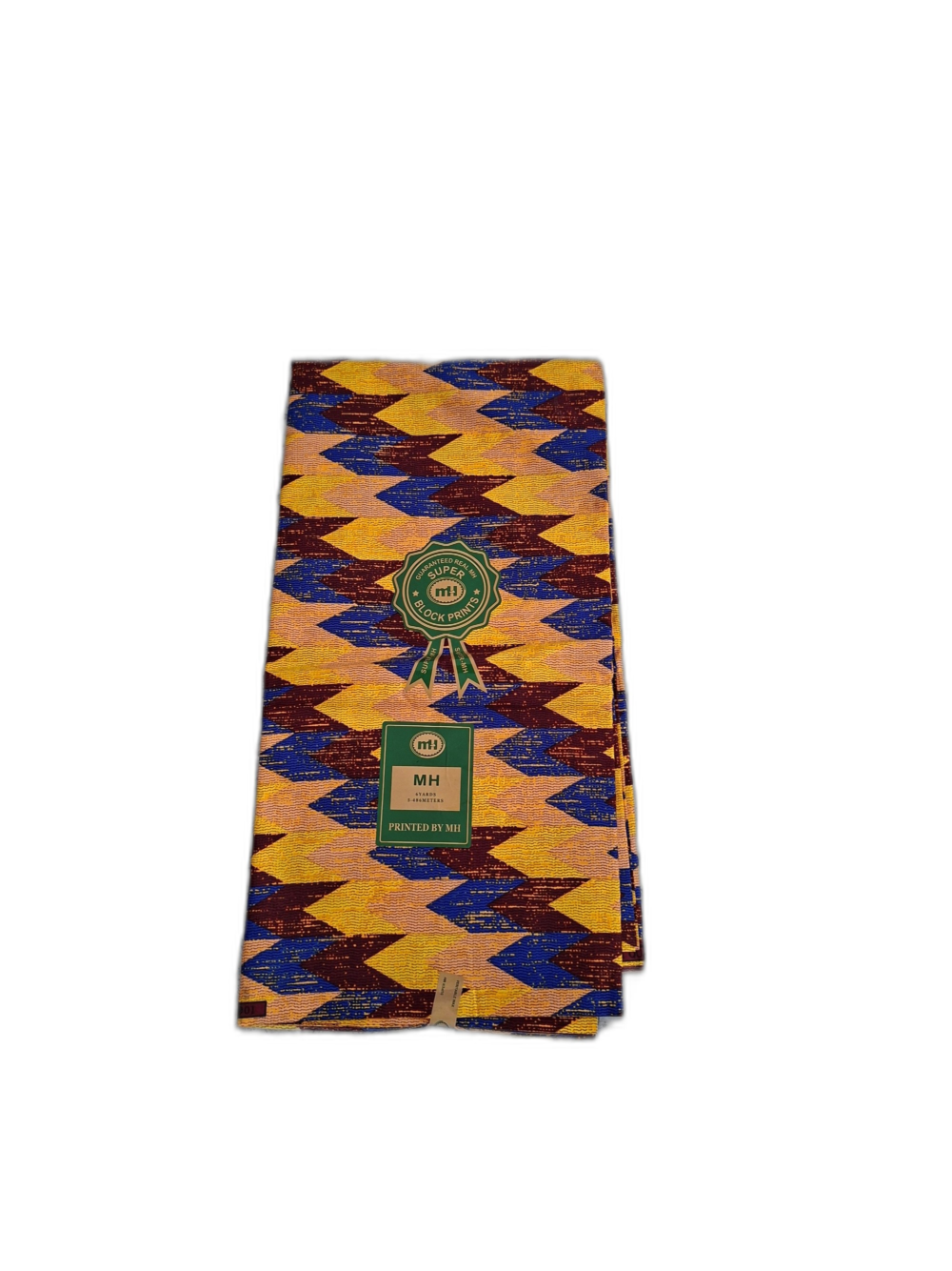 Chitenje Wrap — Gold & Purple Diagonal Stripe
