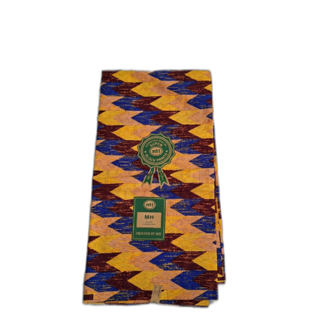 Chitenje Wrap — Gold & Purple Diagonal Stripe