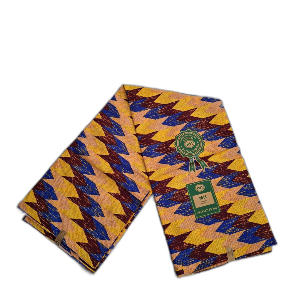 Chitenje Wrap — Gold & Purple Diagonal Stripe