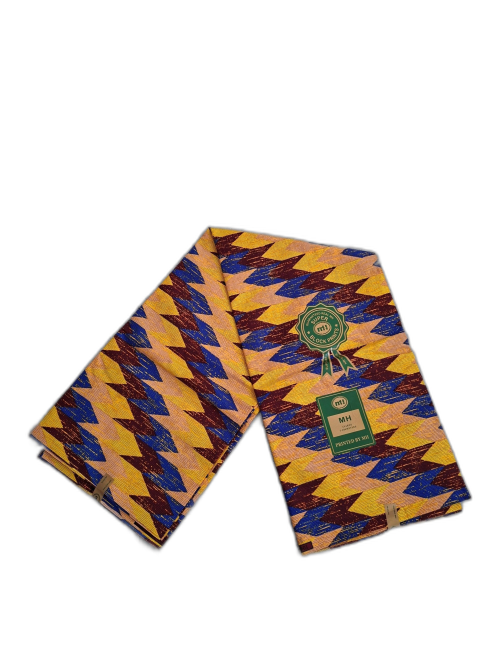 Chitenje Wrap — Gold & Purple Diagonal Stripe