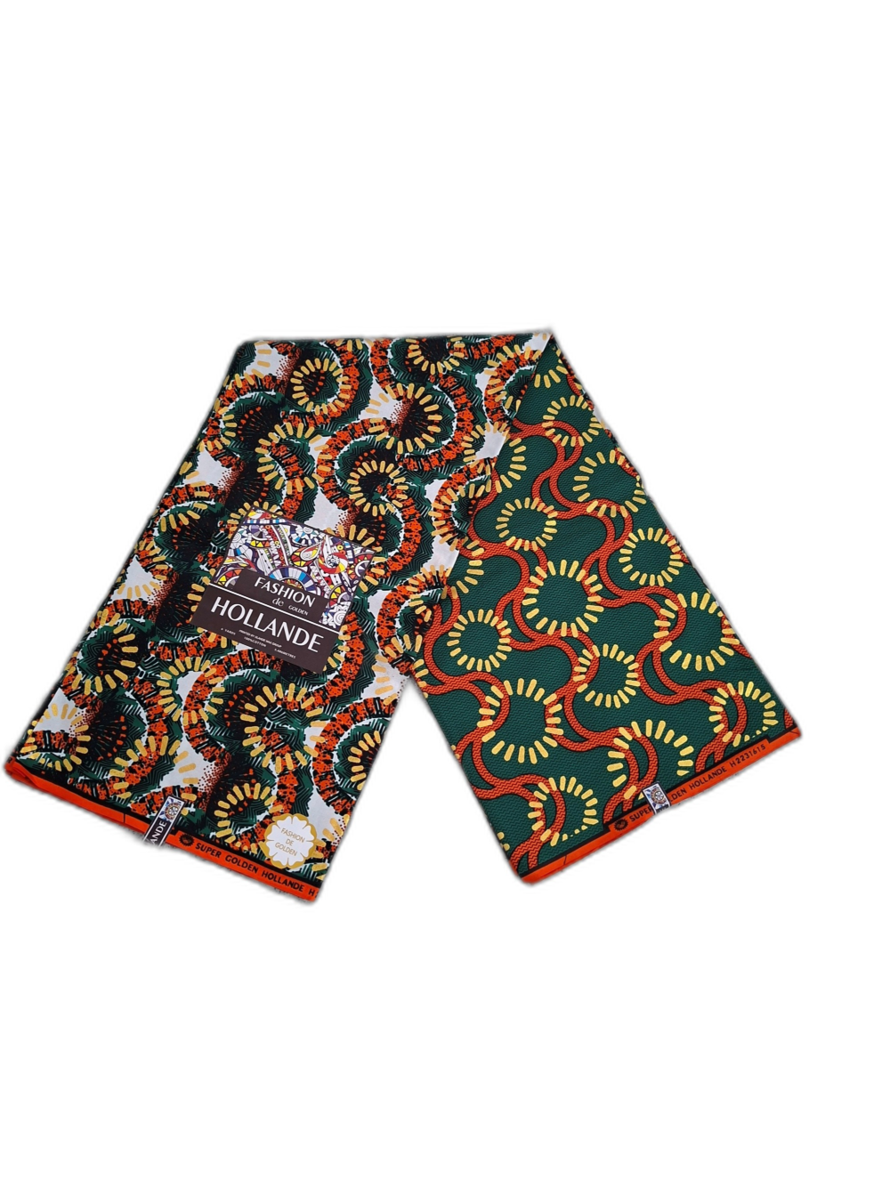 Chitenje Wrap — Green & Orange Swirl Print Chitenje Wrap — Green & Orange Swirl Print