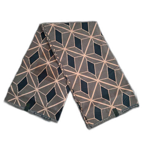 Chitenje Wrap — Grey & Tan Diamond Trellis Print Chitenje Wrap — Grey & Tan Diamond Trellis Print