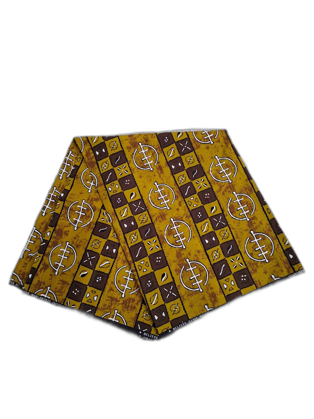 Chitenje Wrap — Mustard & Brown Print Chitenje Wrap — Mustard & Brown Print