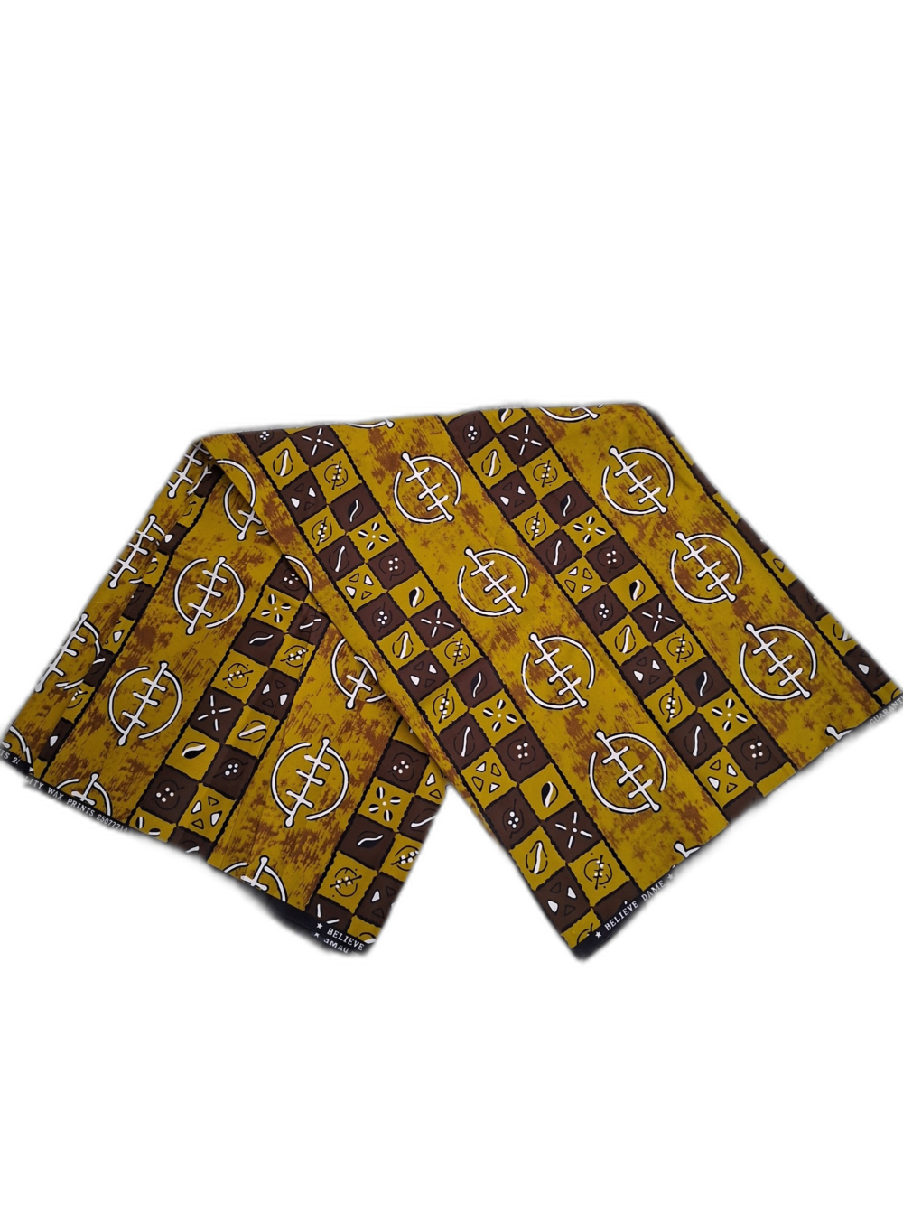 Chitenje Wrap — Mustard & Brown Print2 Chitenje Wrap — Mustard & Brown Print