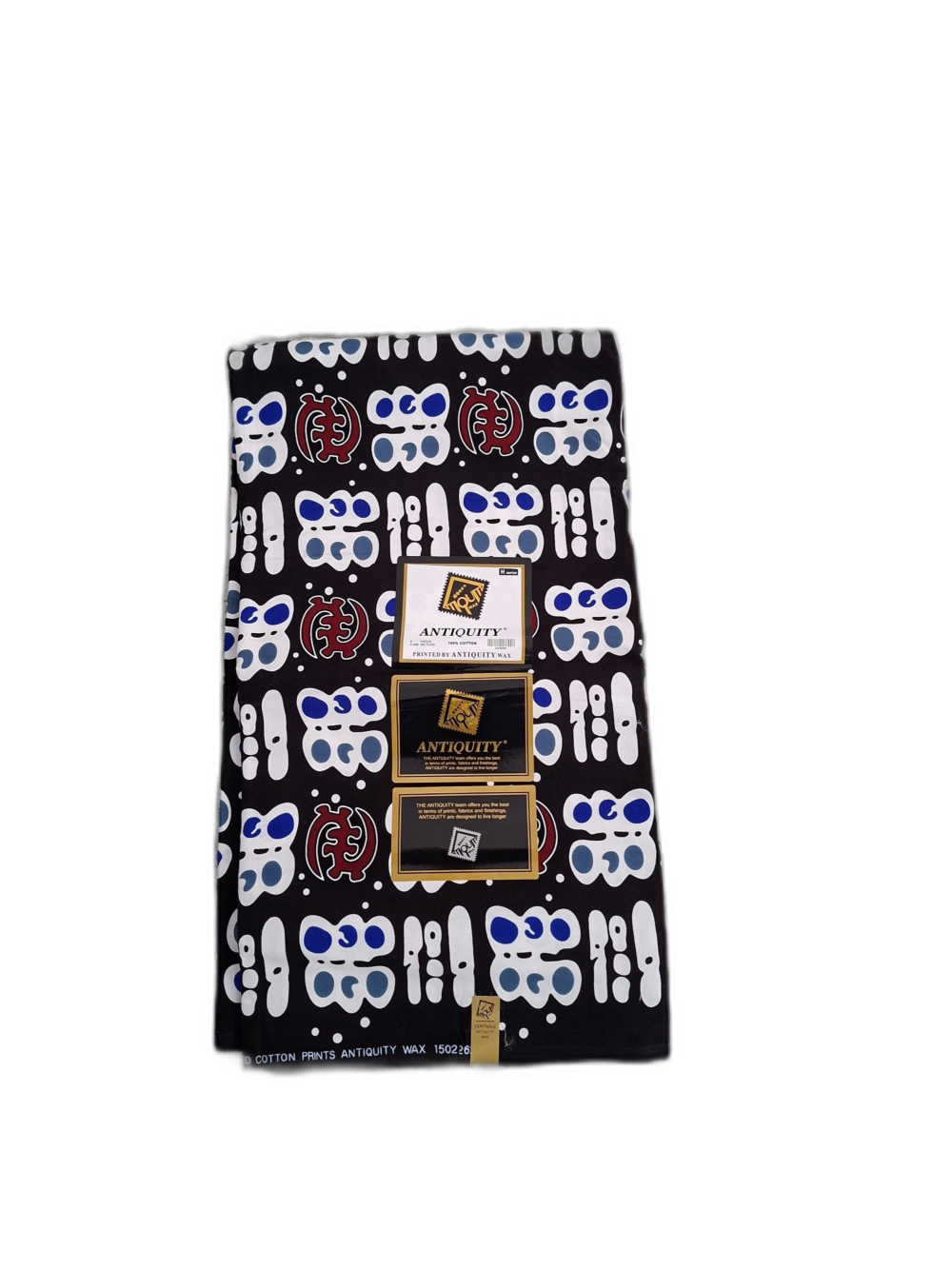 Chitenje Wrap — Navy & White Geometric Print2 Chitenje Wrap — Navy & White Geometric Print