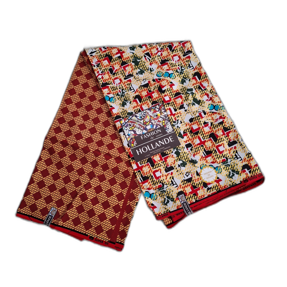 Chitenje Wrap — Red & Cream Floral Print Chitenje Wrap — Red & Cream Floral Print