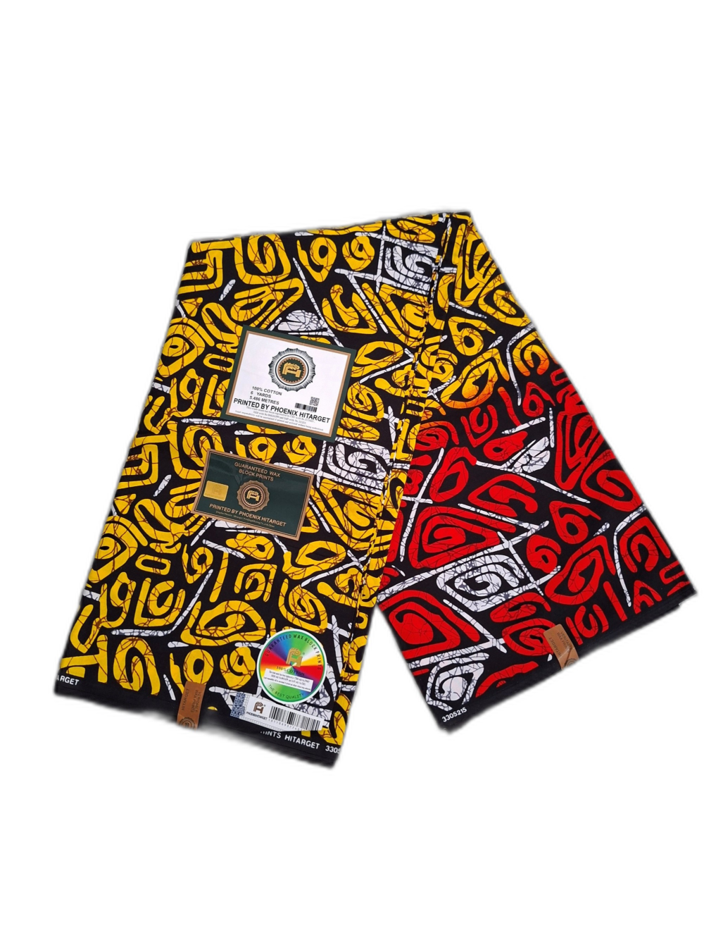 Chitenje Wrap — Yellow & Red Two-Tone Print Chitenje Wrap — Yellow & Red Two-Tone Print