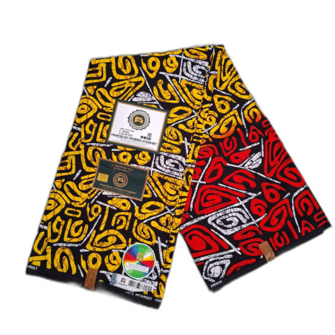 Chitenje Wrap — Yellow & Red Two-Tone Print