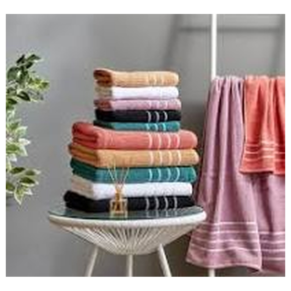 EC_MATEO_RIBBED_COTTON_HAND_TOWELS_40X70_CM_CORAL_53 EC- MATEO RIBBED COTTON HAND TOWELS 40X70 CM- CORAL