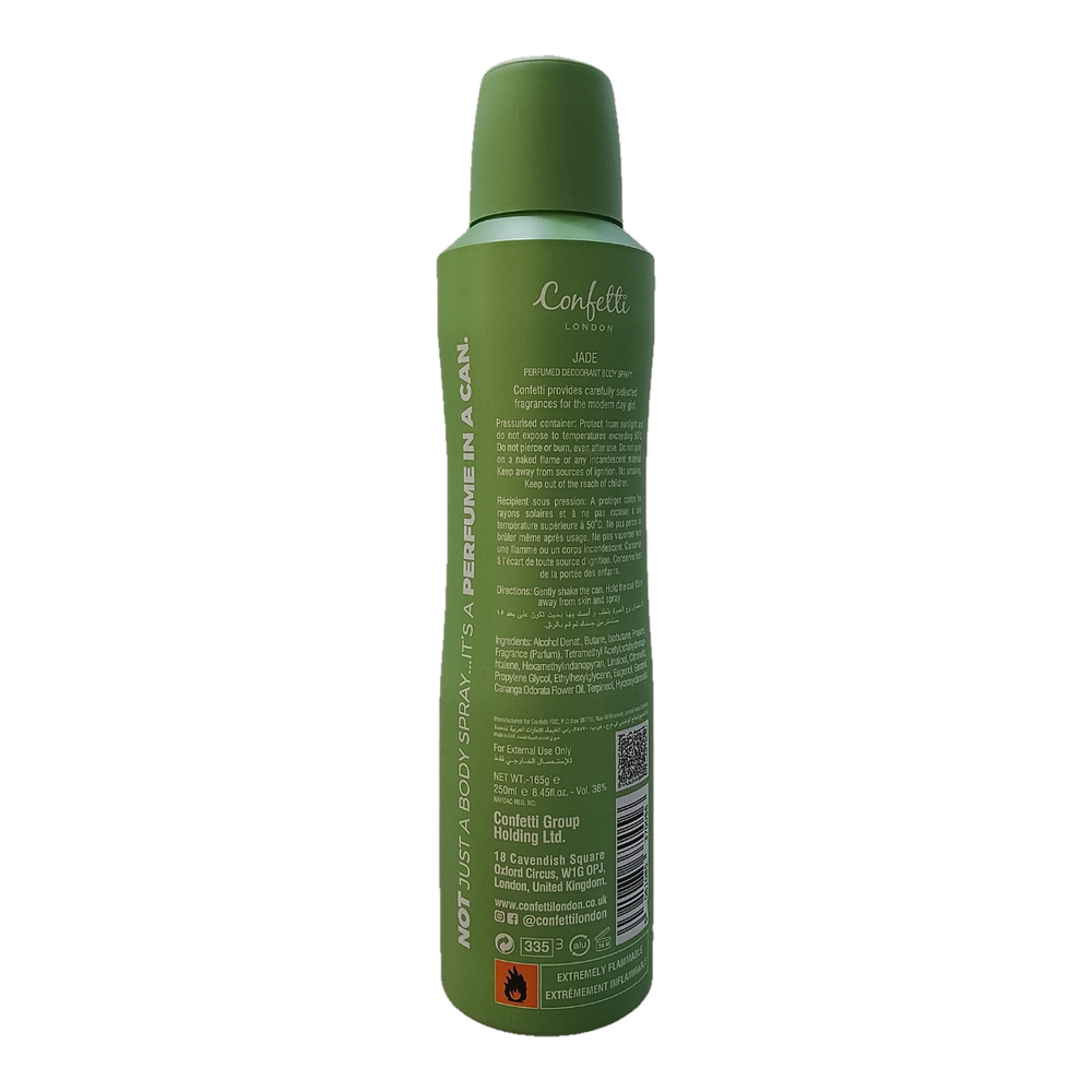 Confetti London Dedorant Spray Jade