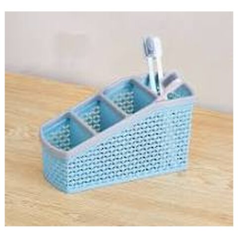 KNIT 4 COMPARTMENTS BASKET AQUA