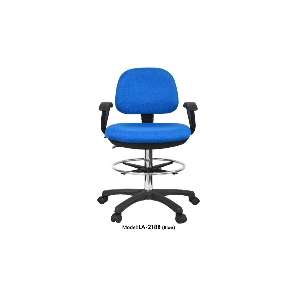 LA218BBU_BLUE_FEBRIC_COUNTER_CHAIR BLUE FABRIC COUNTER CHAIR
