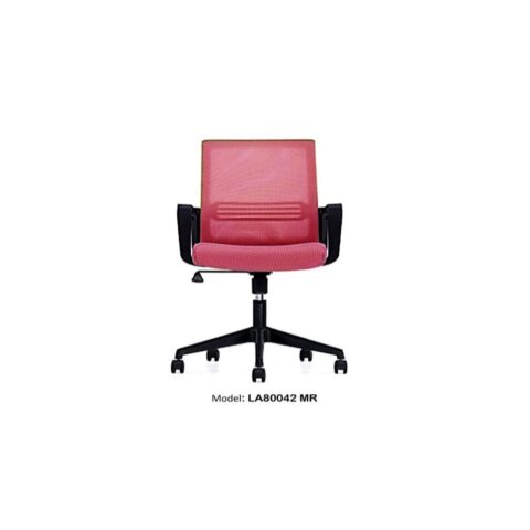 MAROON MESH OFFICE CHAIR