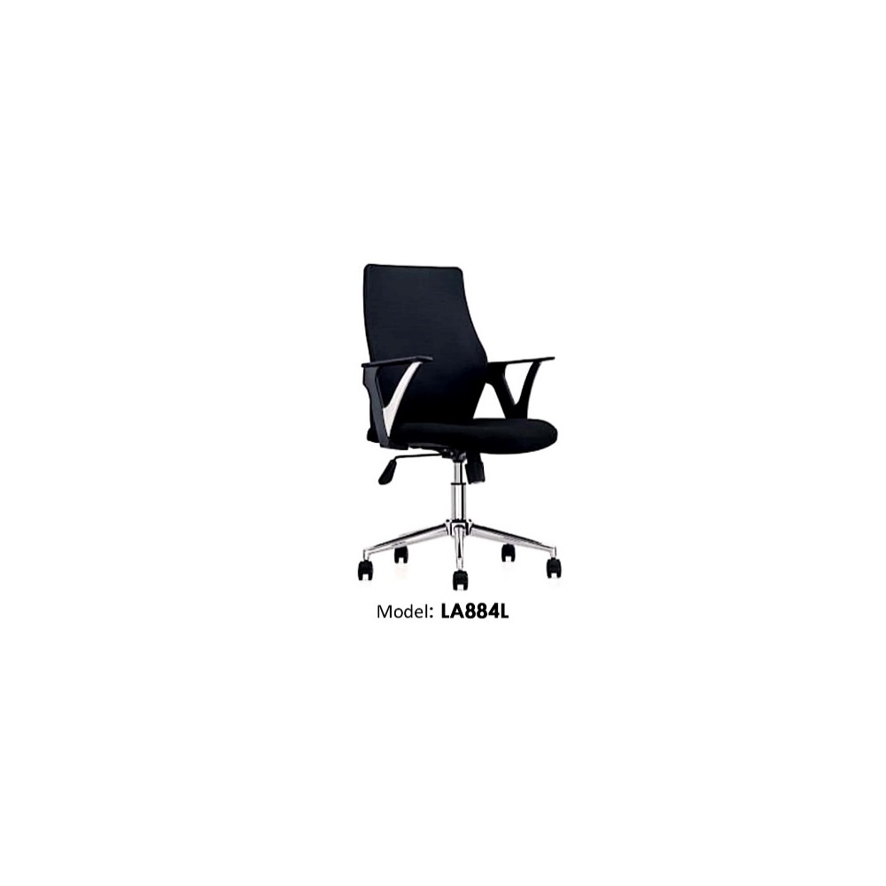 LA884L MEDIUM BACK BLACK OFFICE CHAIR