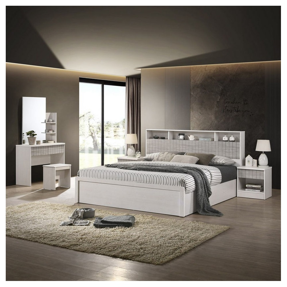 LIVERPOOL BED+NIGHTSTAND+DRESSER