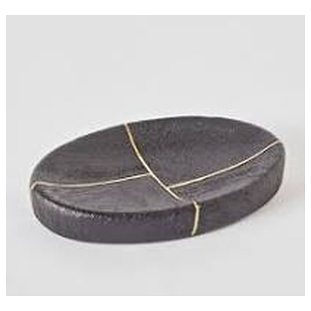 LUXE SOAP DISH BLACK 9X28X13.6 CM