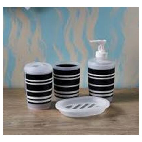 P- STRIPE 4PCS BATH ACCESSORIES SET - MULTI-CS