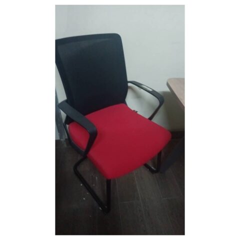 Red Mesh Visitor Chair