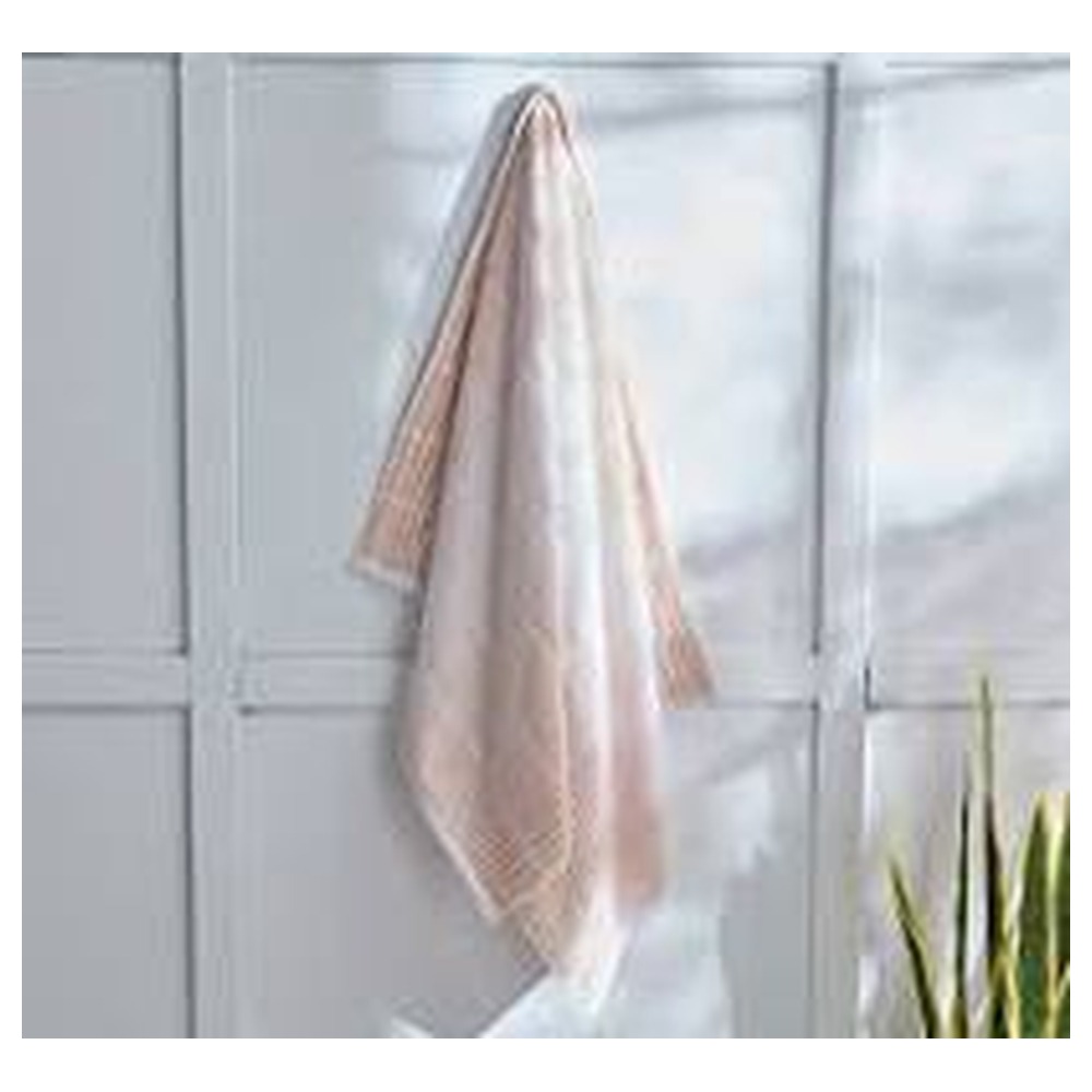 RIO- RITA PATTERNED COTTON BATH TOWEL 68X136 CM- PEACH