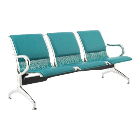 SJ8888CAG AIRPORT CHAIR PADDED GREEN 3 SEATER
