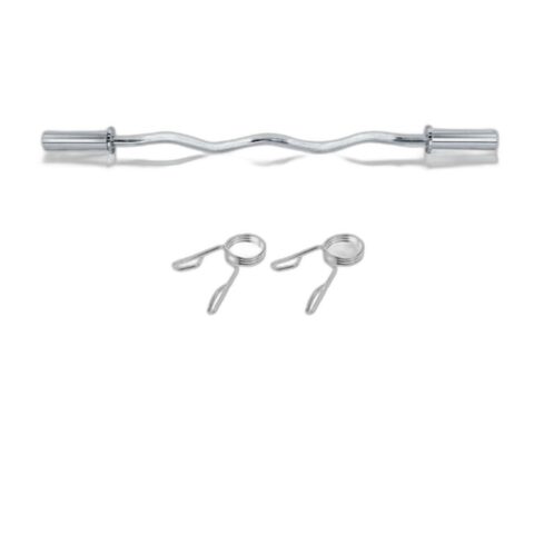 Vanguard Fitness Chromed Olympic EZ Curl Bar