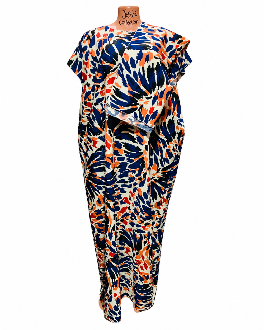 ddfba9a2-a51d-4628-8170-8f27045e01a8 Caftan — Multicolour Abstract Print
