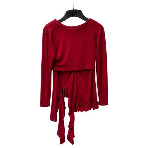 loveness_02 WRAP-STYLE TOP Burgund