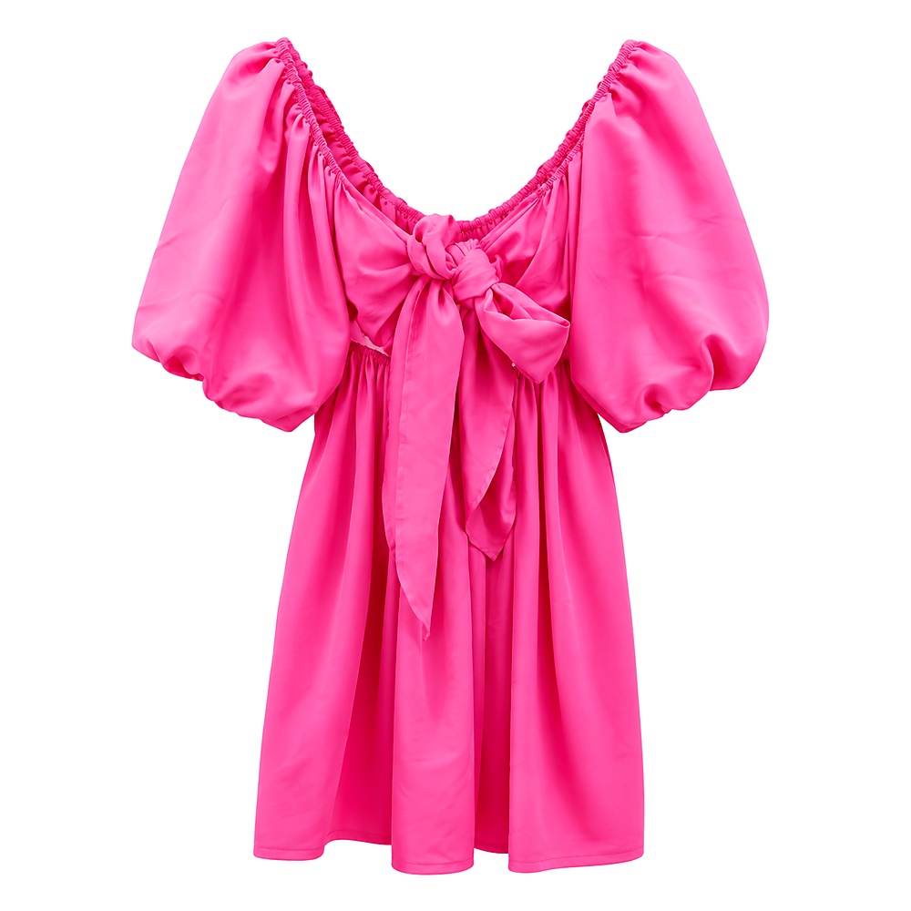 BOW-DETAIL DRESS