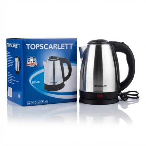 TOP SCARLETT ELECTRIC KETTLE, ROUND PLUG, 2.0L