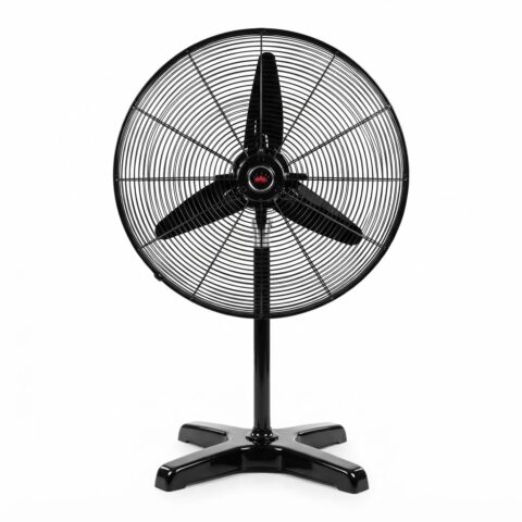 30-INCH INDUSTRIAL FAN WITH TELESCOPIC ROD AND SELF-LOCKING NET